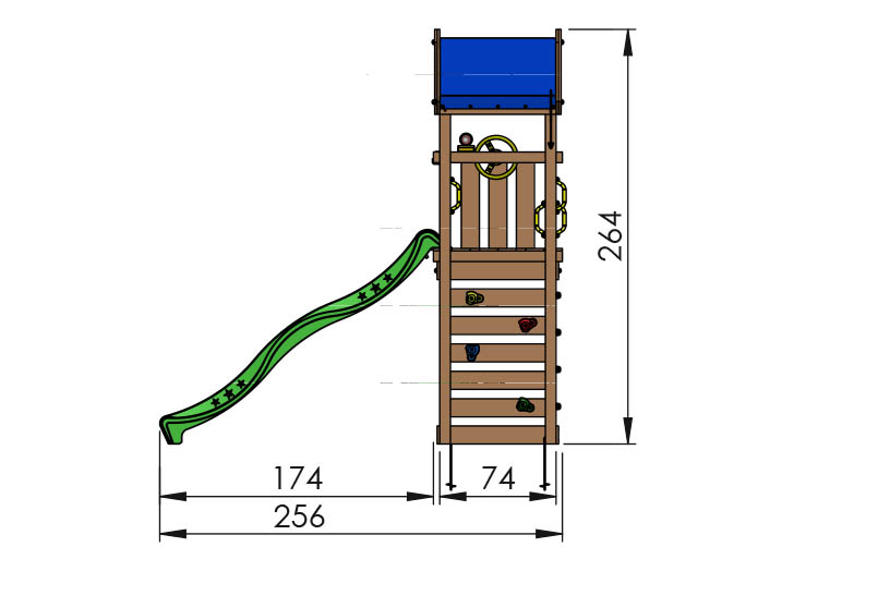 802 202 Jungle Patio dimensions side