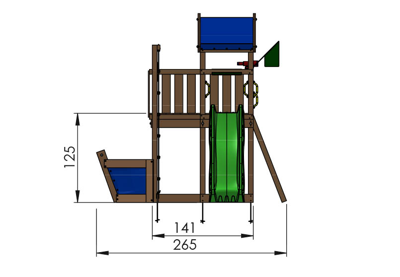 803 204 Jungle Viking dimensions front