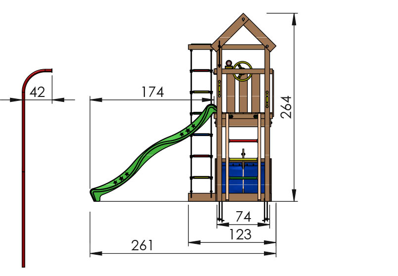 803 204 Jungle Viking dimensions side