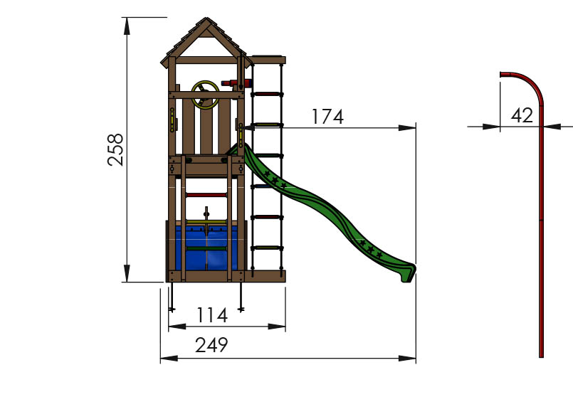 809 804 Jungle Voyager dimensions side