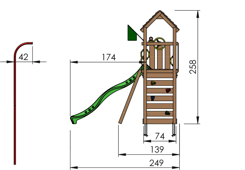 803 204 Jungle Safari dimensions side